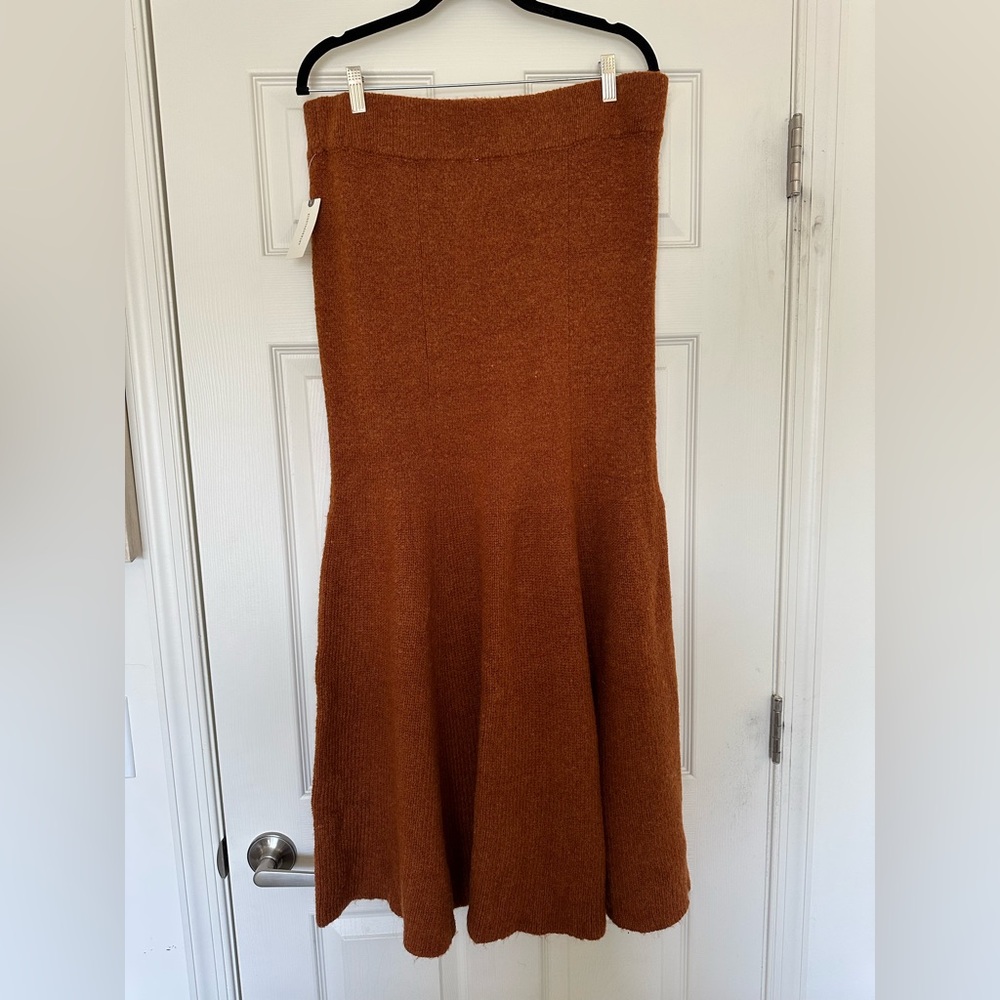 NWT 🦌 Maeve by Anthropologie Fit and Flare Sweater Wool Midi/Maxi Skirt - Picture 9 of 11